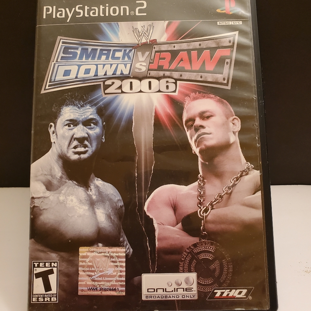 Playstation 2 game Smack Down vs Raw 2006